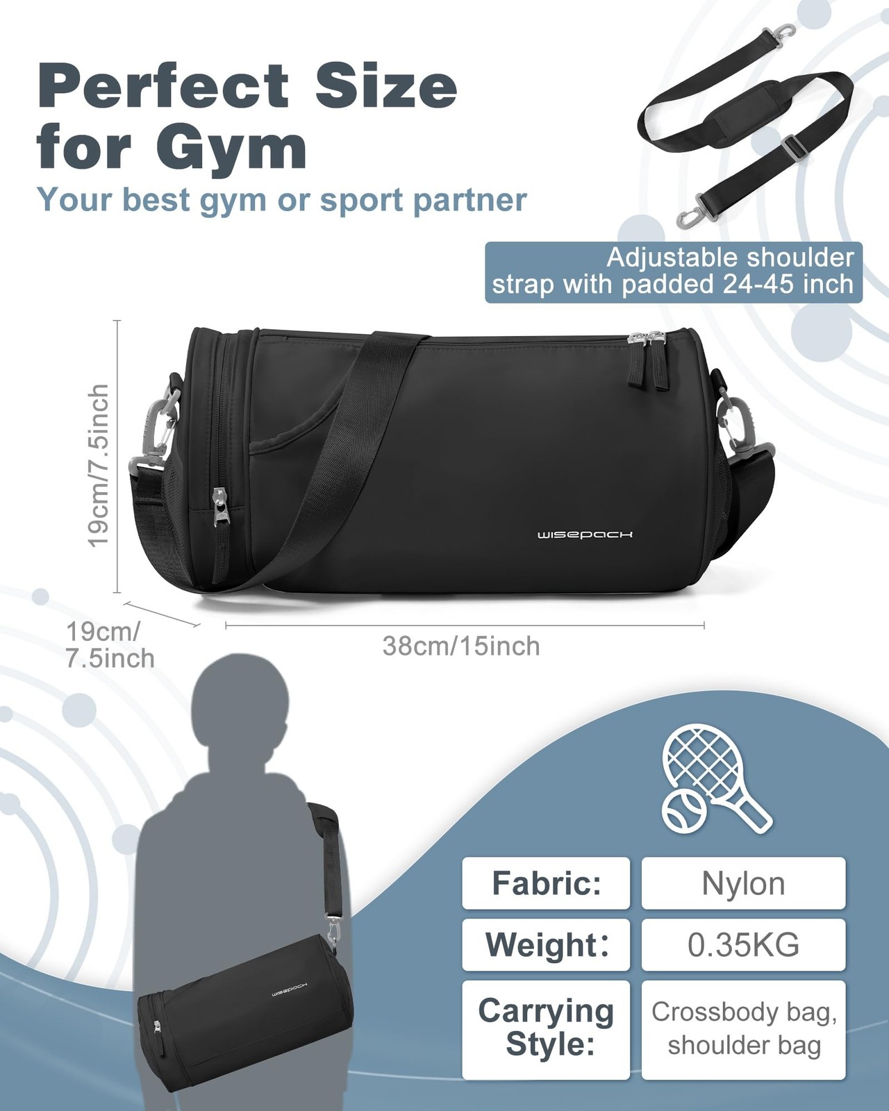 Small Gym Bag for Women,Waterproof Mini Duffle Bag Womens Spotrs WorkoutBags …