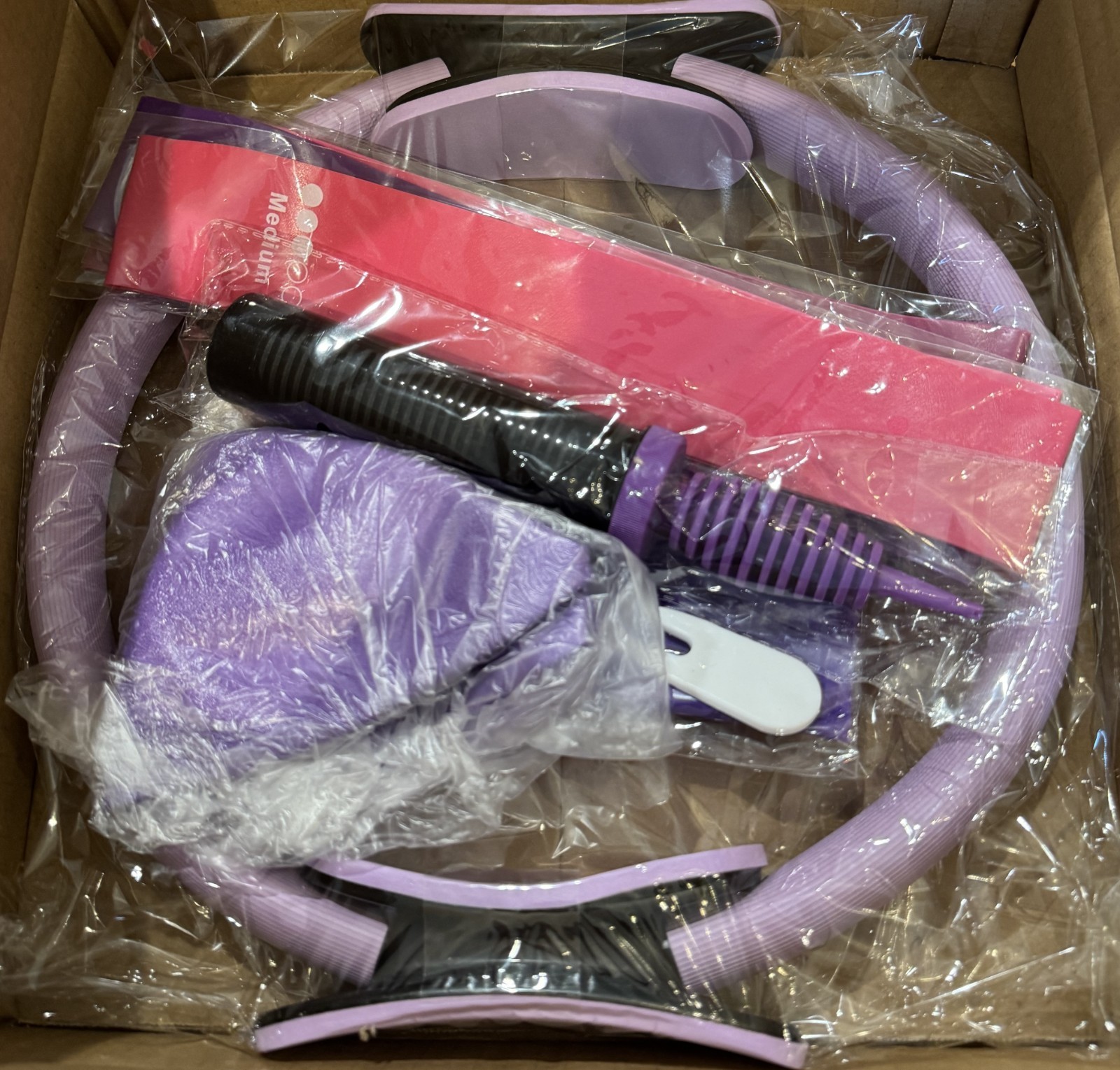 Rhino Valley Home Pilates Kit for Women Purple Starter Set Med Level New