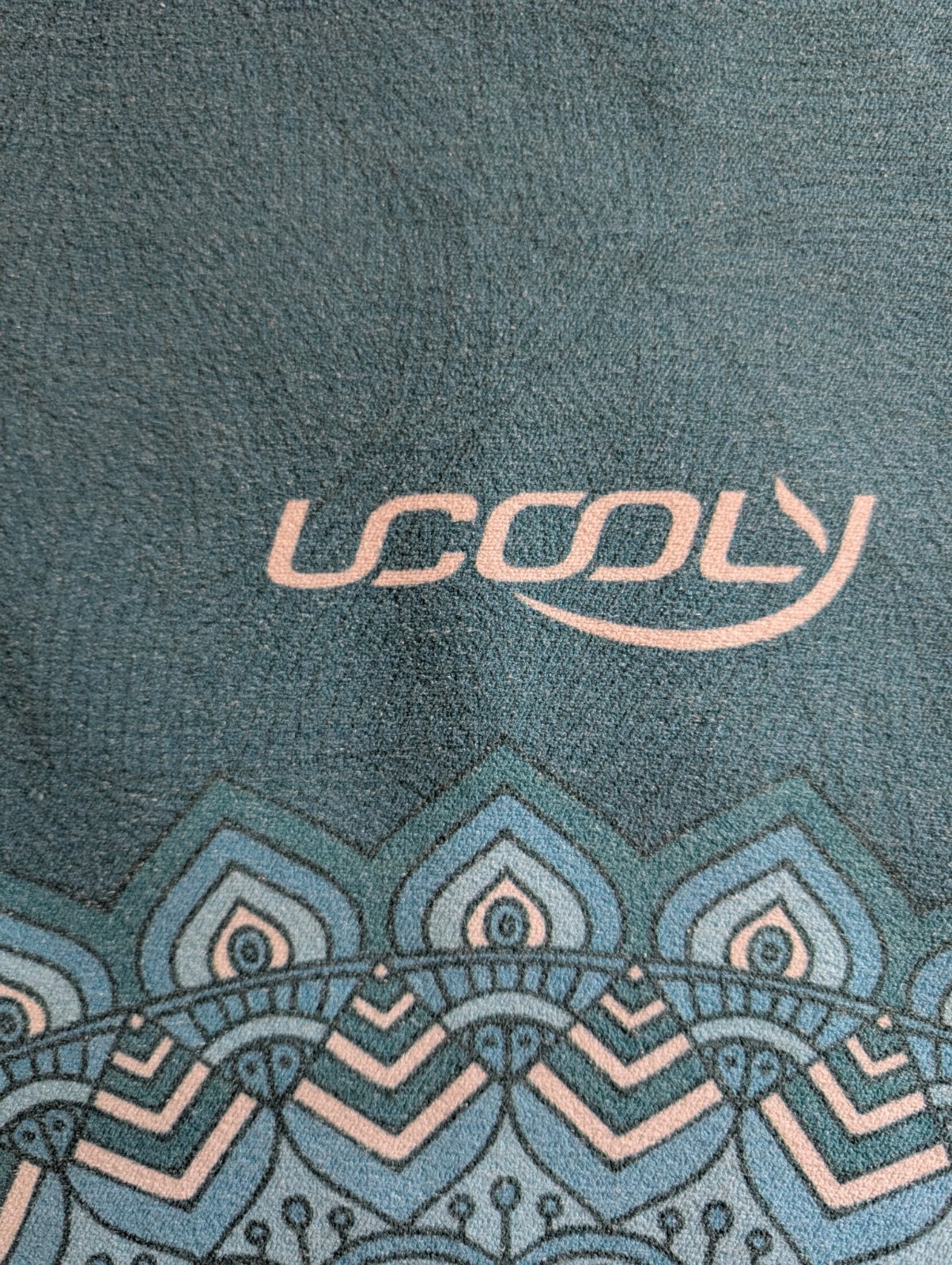 Ucooly Yoga Towel/ Mat Aqua Elephant Zen Microfiber Fabric
