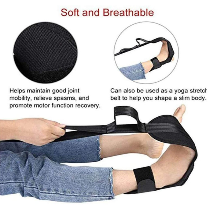 Yoga Ligament Stretching Belt Foot Drop Strap Plantar Fasciitis Leg Training US