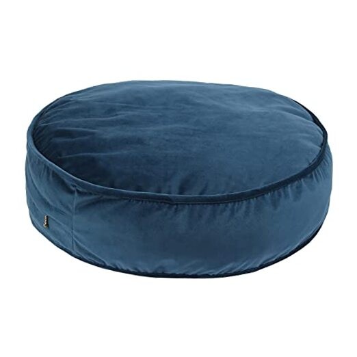 Round Floor Pillow Cover Velvet Throw 25.6&Prime; x 25.6&Prime; (Pack of 1) Dark Blue