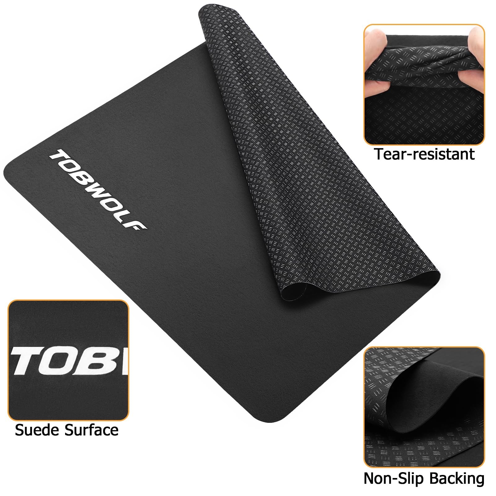 Pilates Reformer Mat Towel 39 »x24 » Non-Slip Sweat-Wicking Suede Surface