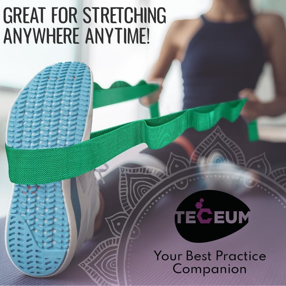 Eco-Friendly 10-Loop Stretching Strap for Therapy & Flexibility
