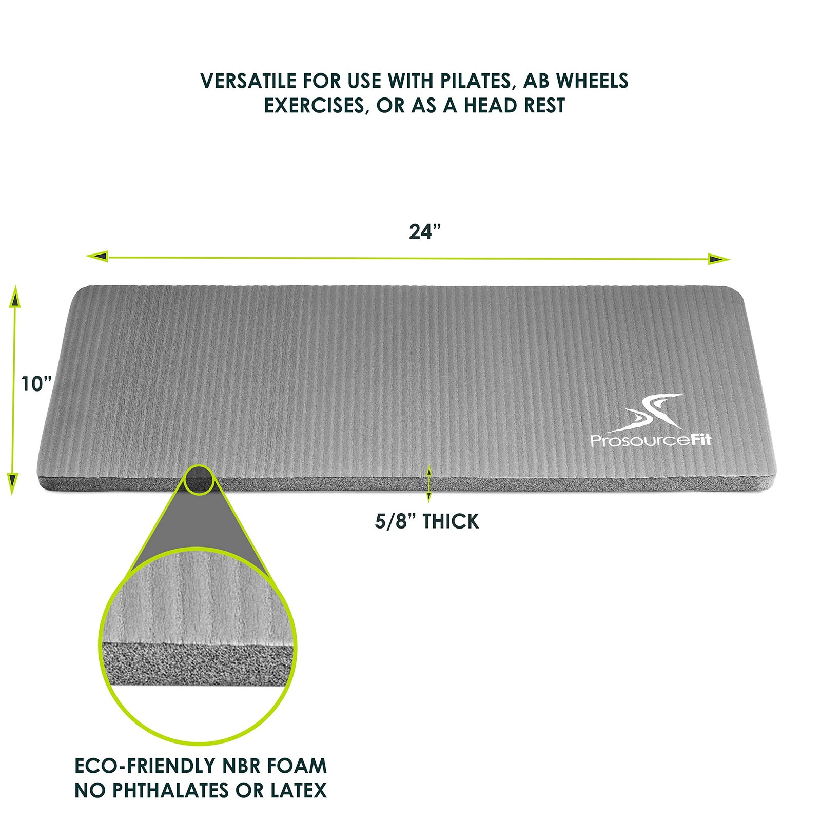 Extra Thick Yoga Knee Pad and Elbow Cushion 15mm 5/8” Fits Standard Mats for …