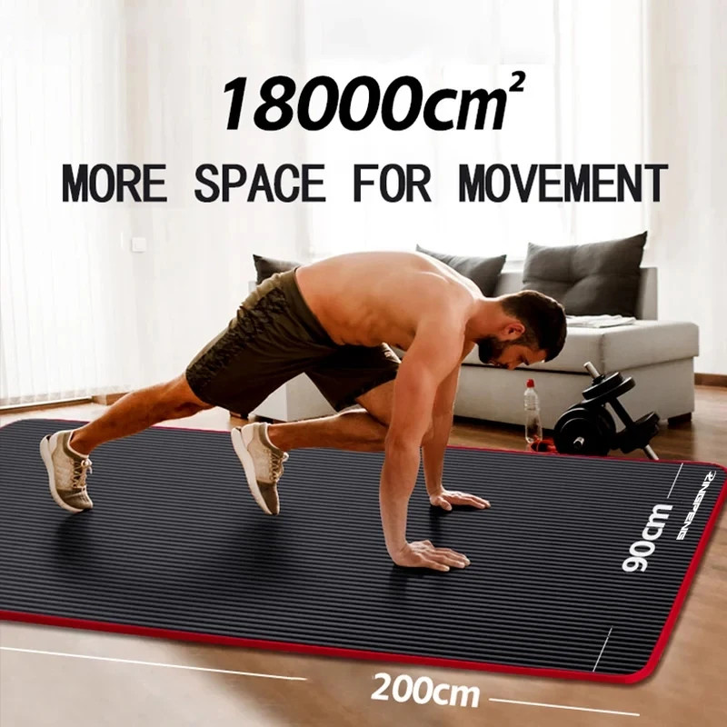 15Mm NBR Yoga Mat anti Slip Thickened Style for Beginners, Home Yoga Mat for Spo