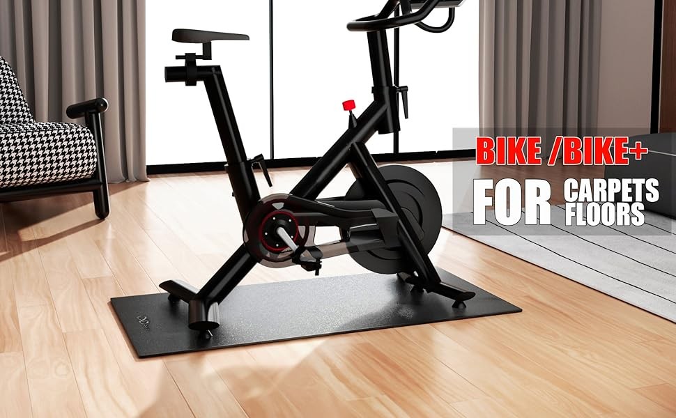Bike Mat Compatible with Peloton Bike,Elliptical,Treadmill Mat, 6mm Thick, Under