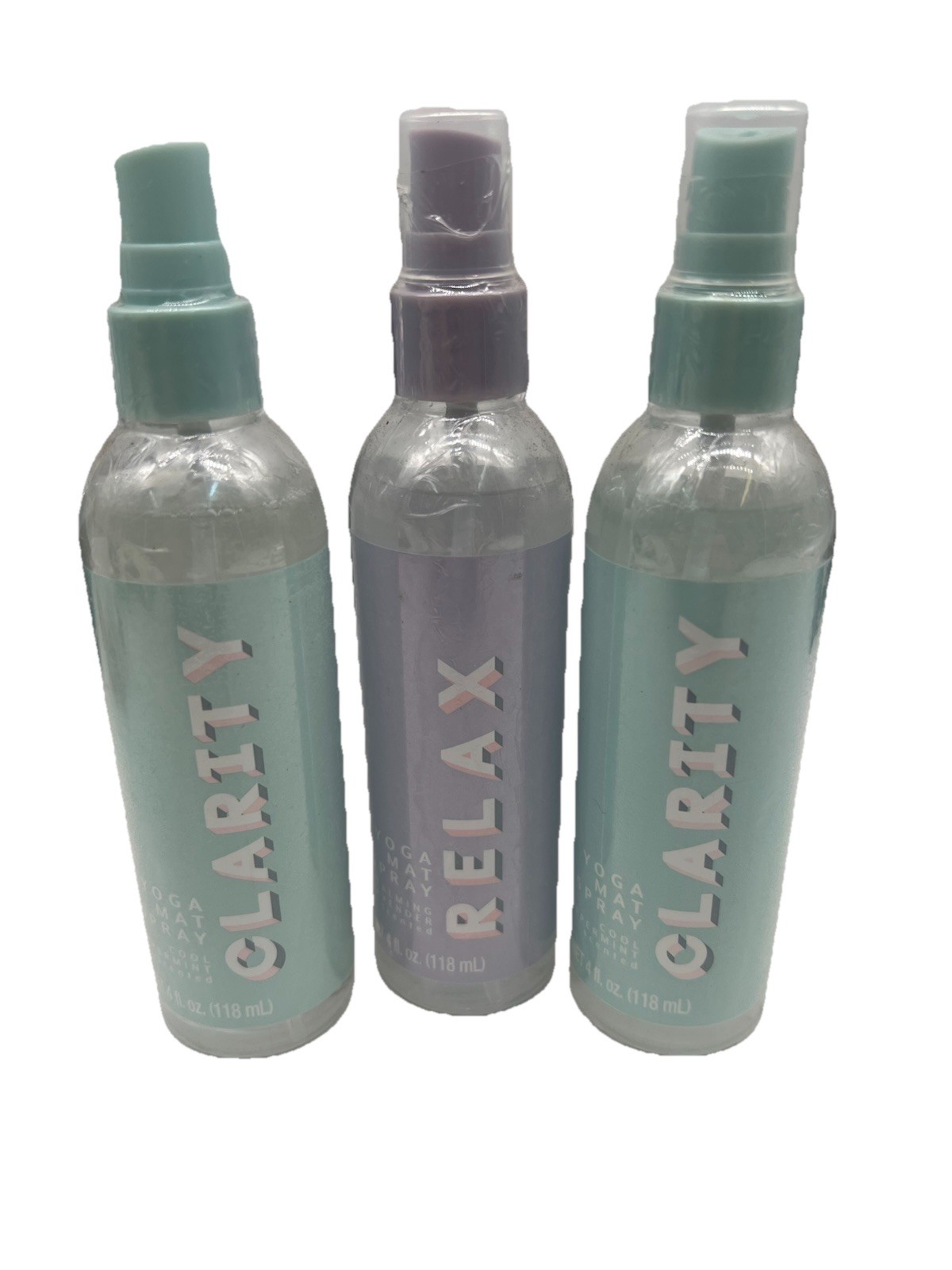 Lot of 3 Yoga Mat Spray Cleaner: Safe for All Types of Yoga Mats Exercise Pilate