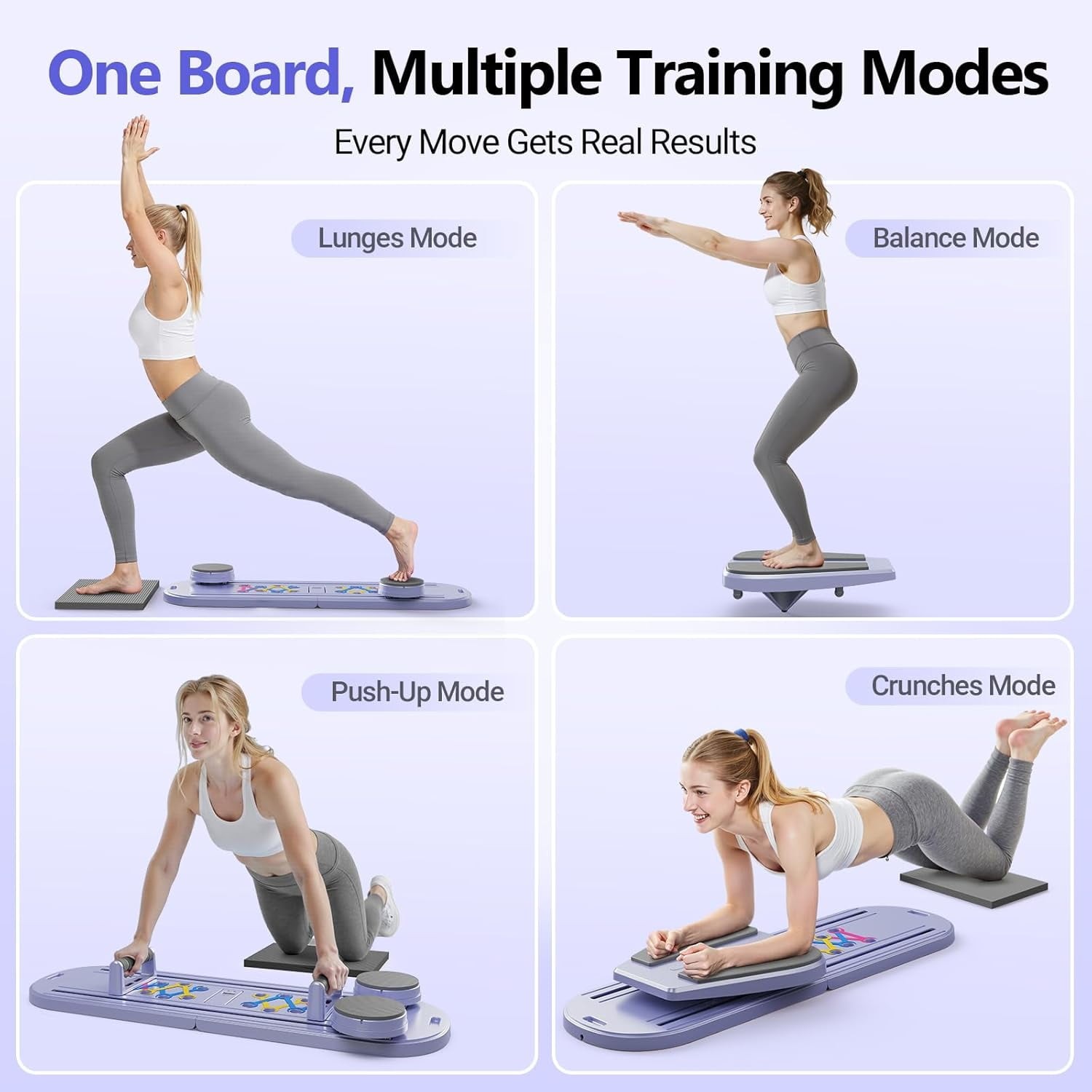 UPGO PORTABLE PILATES REFORMER MACHINE FOR HOME WORKOUT – PURPLE