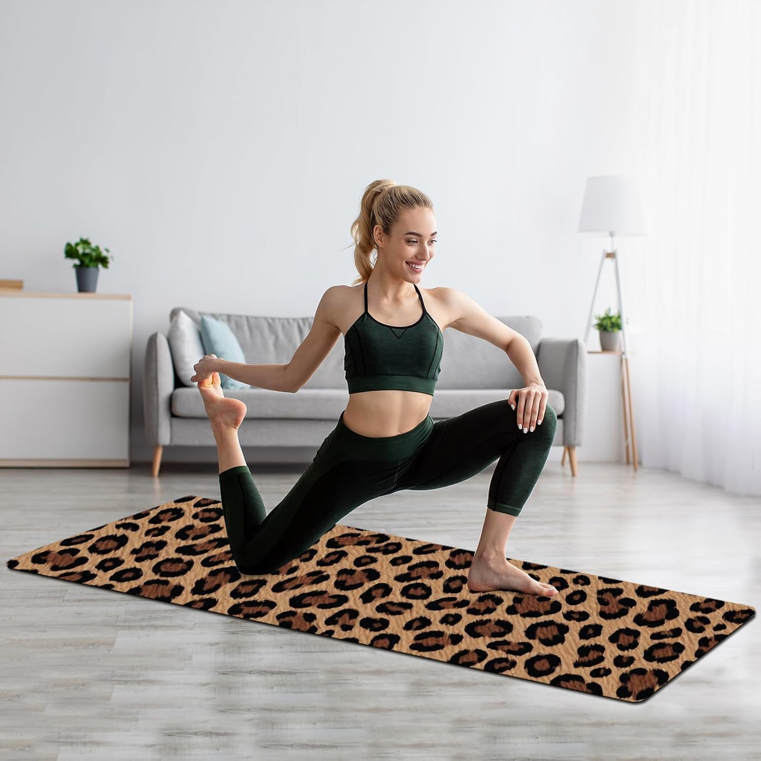 Extra Thick Yoga Mat 6Mm，Pilates Mat Thick – Non-Slip Exercise Mat for HIIT, Pil
