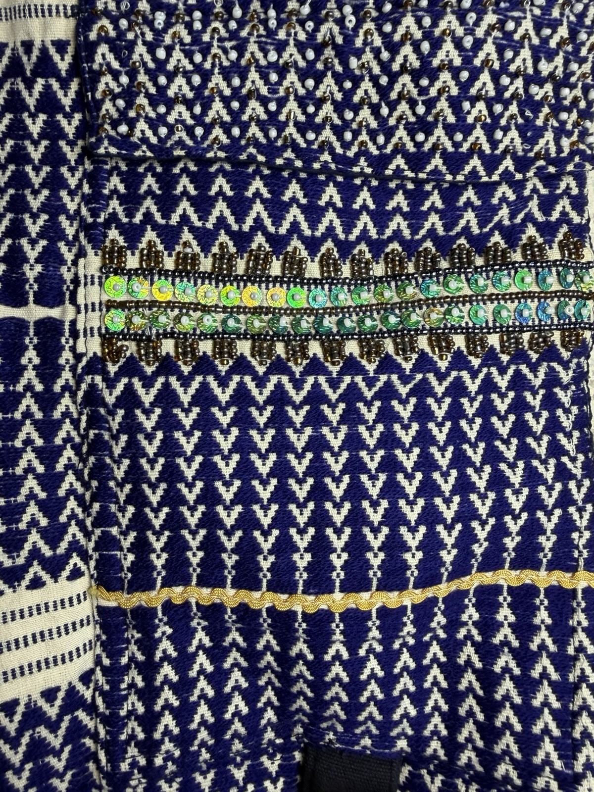 Jean-Louis Sherrer Pull String Yoga Mat Zip Bag Designer Natural Knit Blue White