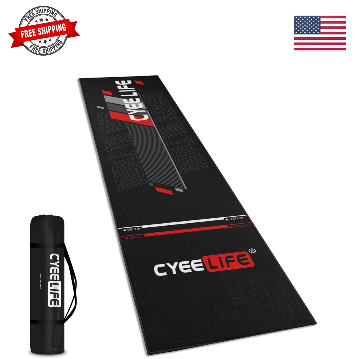 Darts Mat,297 X 66cm Professional Non Slip Carpet Mats for Floor and Dart Tip…