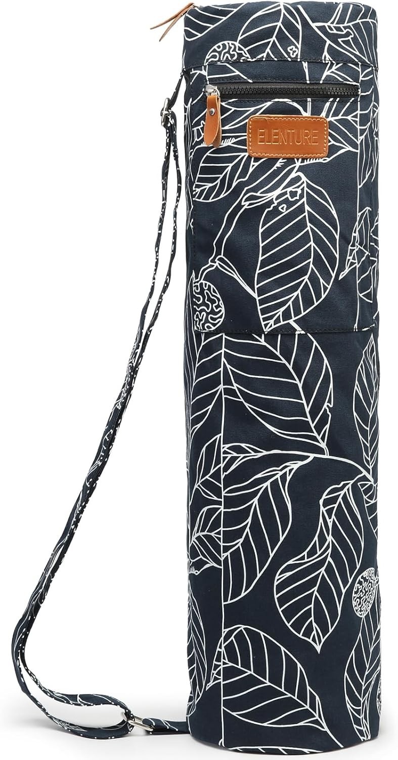 Durable Yoga Mat Carrier with Artistic Design & Adjustable Strap, Fits 1/3&Prime; Mats
