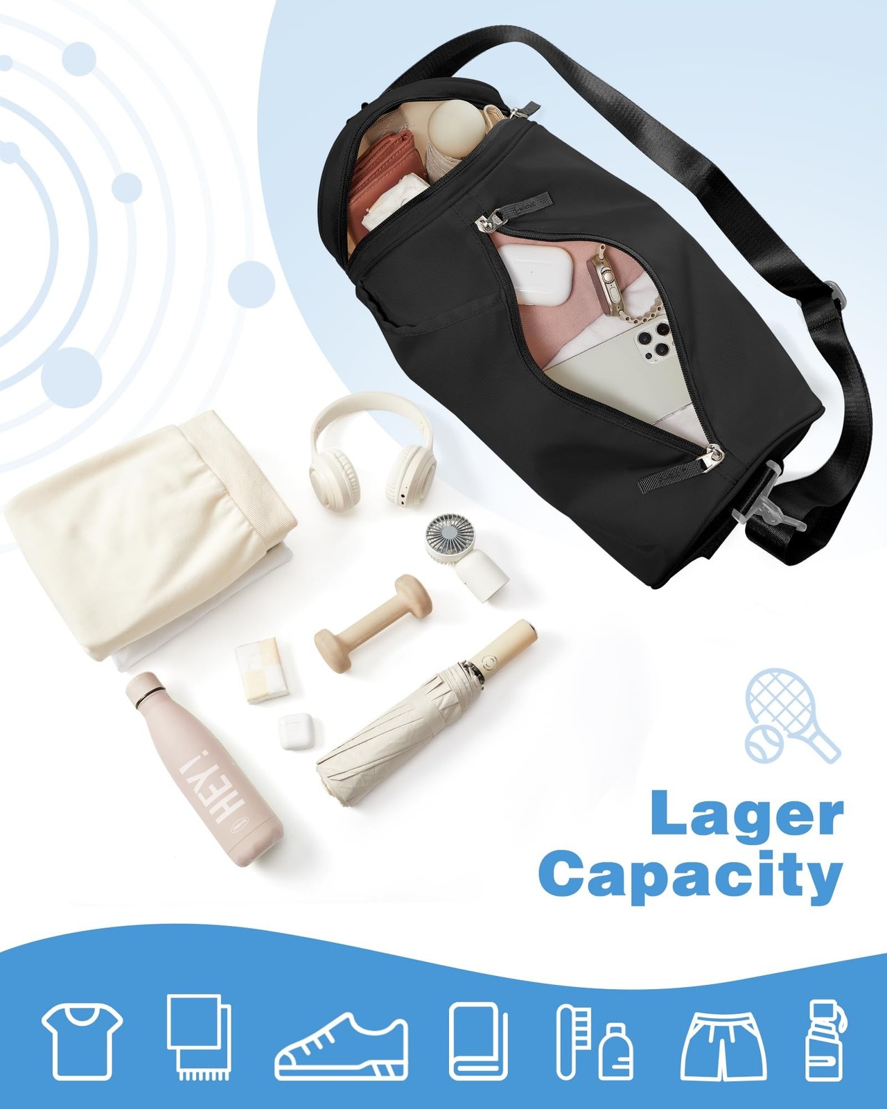 Small Gym Bag for Women,Waterproof Mini Duffle Bag Womens Spotrs WorkoutBags …