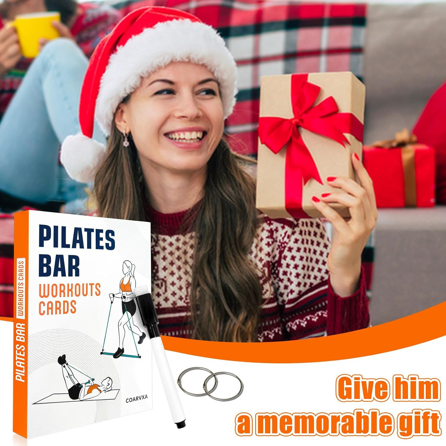 Pilates Bar Workouts for Women-58 Exercise Cards with Pilates Stick Work Out Pos