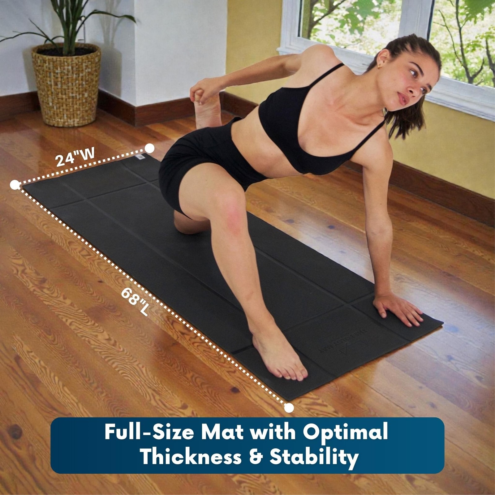 Foldable Yoga Mat Thick, in 6 Combinations; Greater Support and Protection fo…