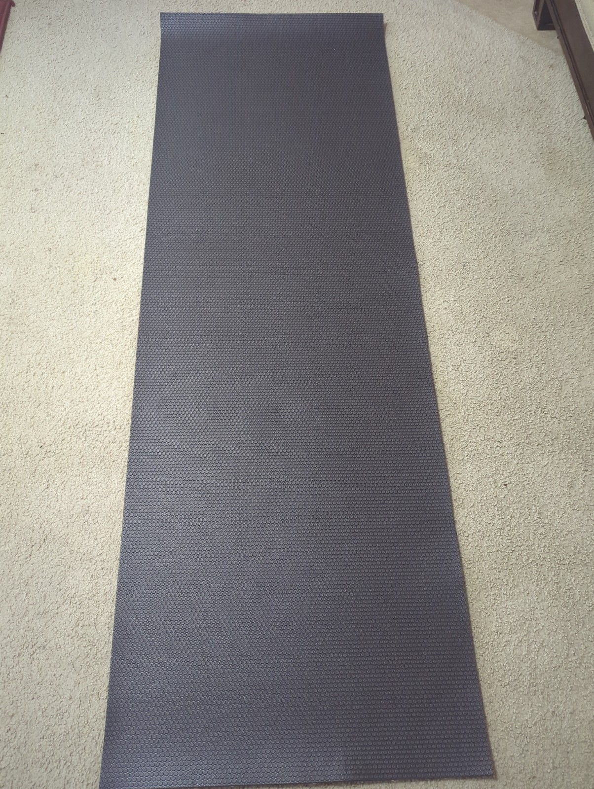 HOTWORX Eco-Friendly Hemp Fiber Yoga Mat Non-Slip 24×72 Brown + Carrying Strap