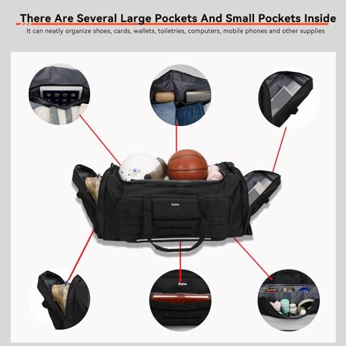 145L Extra Large Duffle Bag, 38&Prime;Heavy Duty Duffle Bag, Large Duffle Bag Black