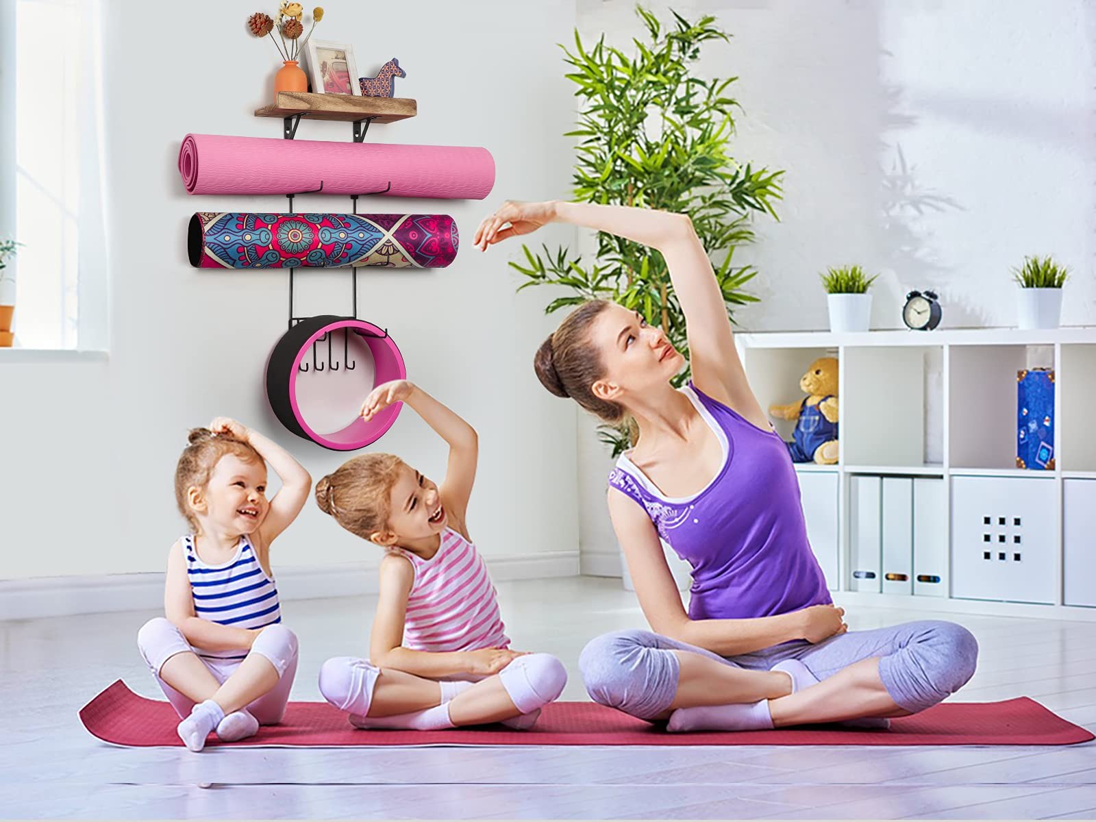 Bikoney Yoga Mat 43.79 cm (H) x 21.3 (W) x 7.1 (D), Carbonized Black