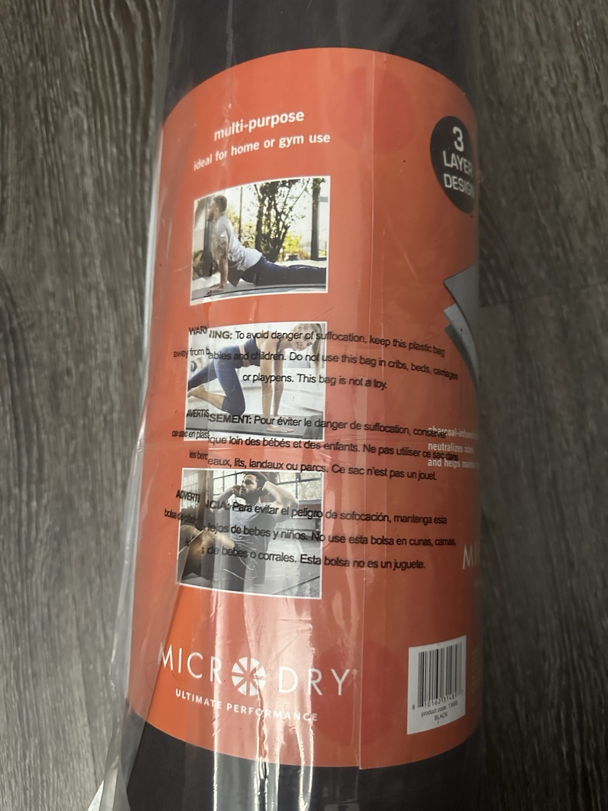Microory Deluxe Fitness Yoga Mat Extra Thick 26×72 Carrying Strap High Impact