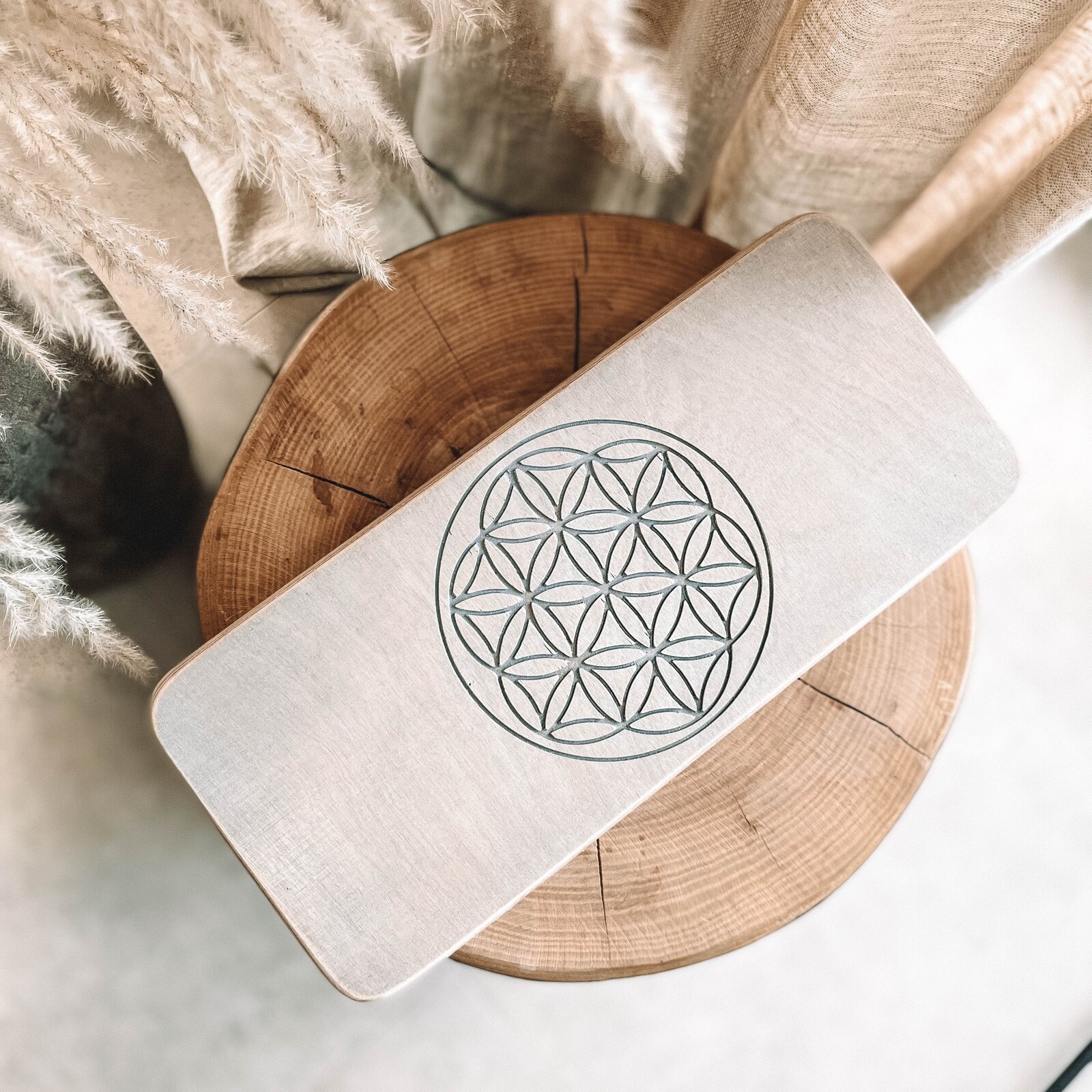 Sadhu board with Galvanized nails « Flower of Life », Foot massage Reflexology