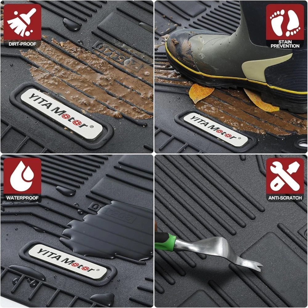 YITAMOTOR Floor Mats Fits for Toyota Tundra Double Cab 2026 2025-2022, Custom Fi