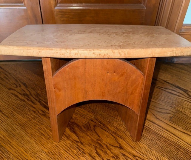 Zazen Meditation Bench for Seiza, Yoga and Kneeling, Solid Cherry & Maple Wood