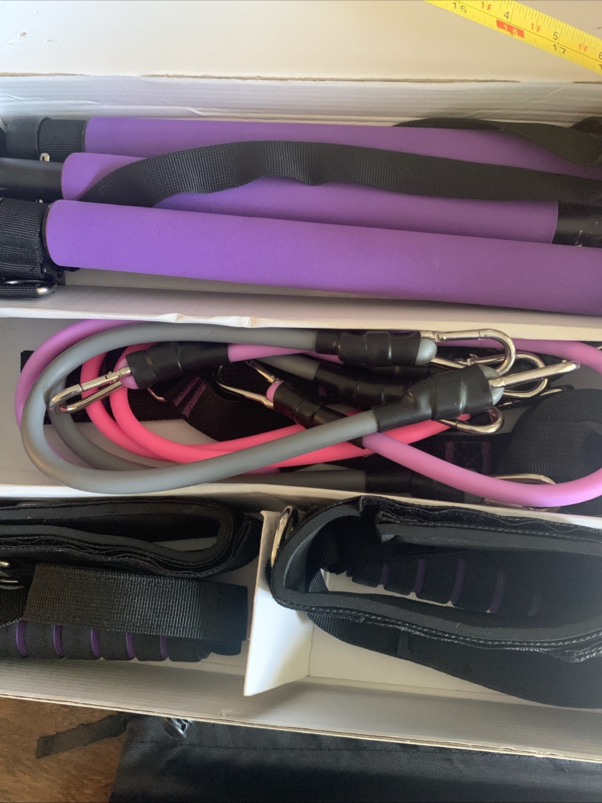 Pilates Bar Portable Home Gym Workout Equipment with Resistance Bands up to 180