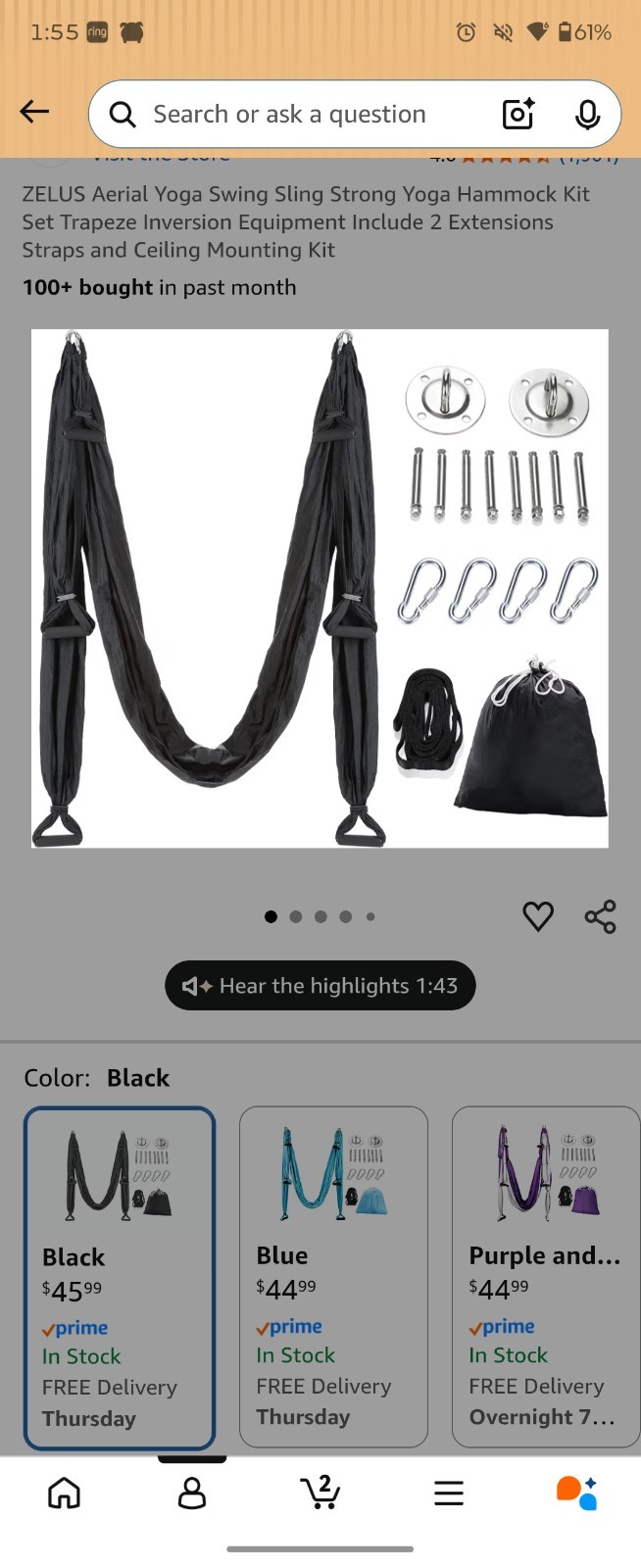 Aerial Yoga Swing Sling Strong Yoga Hammock Kit Set Trapeze Inversion Equipment