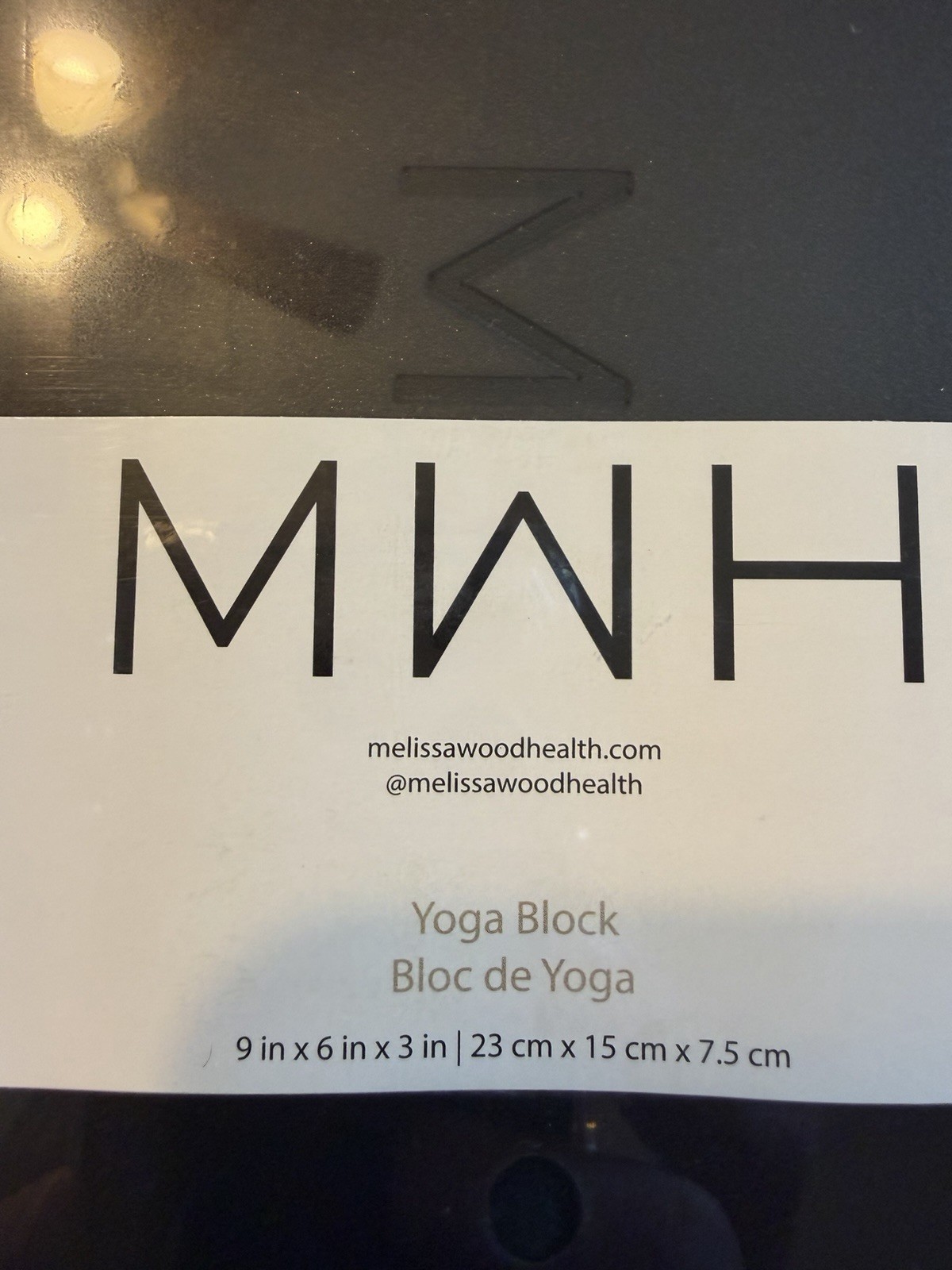 MWH Yoga Block Melissa 9x6x3 in Black Unisex Adults Yoga Accessory