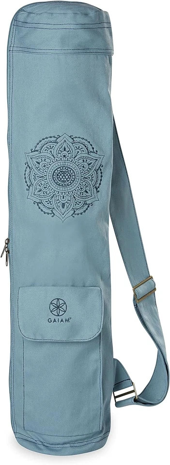 Gaiam Cargo Yoga Mat Bag, Full-Zipper Yoga Mat Carrier with Adjustable Strap, Fr
