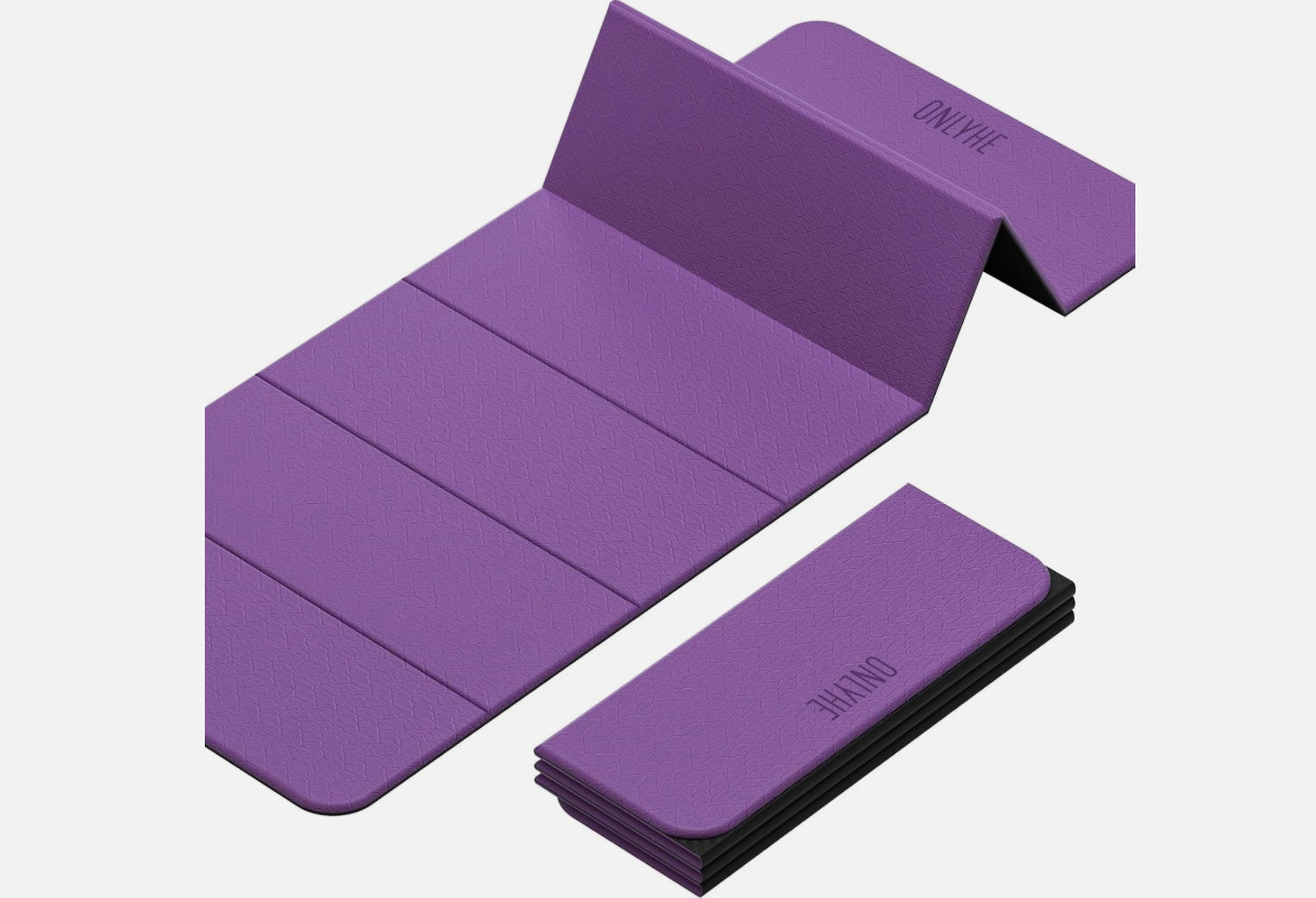 Thick Foldable Yoga Mat – Non-Slip Exercise Mat for Home, Travel & Outdoor Use