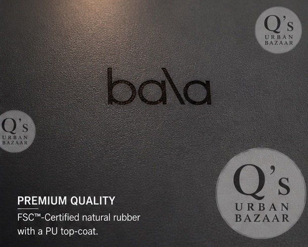 🆕 BALA WAVY YOGA MAT BALA GO WITH THE FLOW CHARCOAL HOME GYM EXERCISE