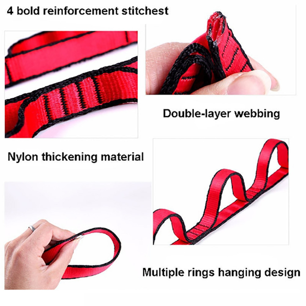2x Yoga Stretch Belt for Outdoor Climbing Aerial Yoga Hammock Swing Extend Strap