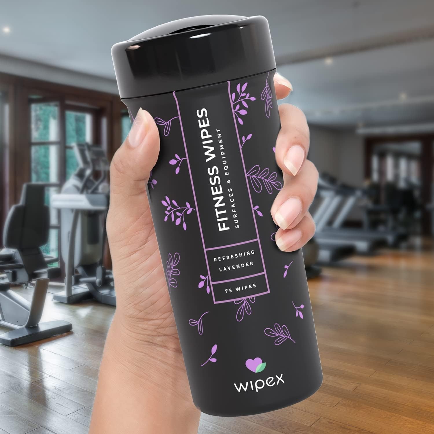 Wipex Yoga Mat Cleaner & Fitness Wipes – Natural Lavender & Vinegar Gym Equipmen