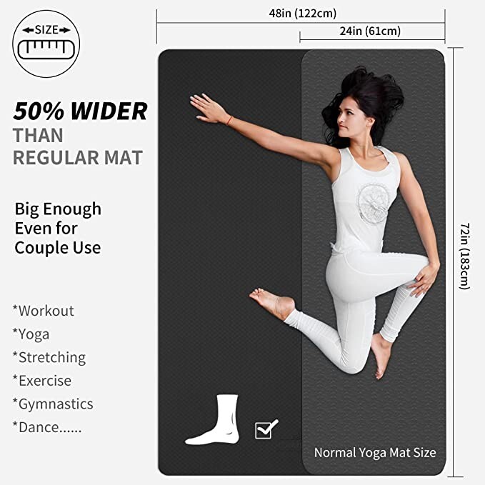 Cambivo Large Yoga Mat