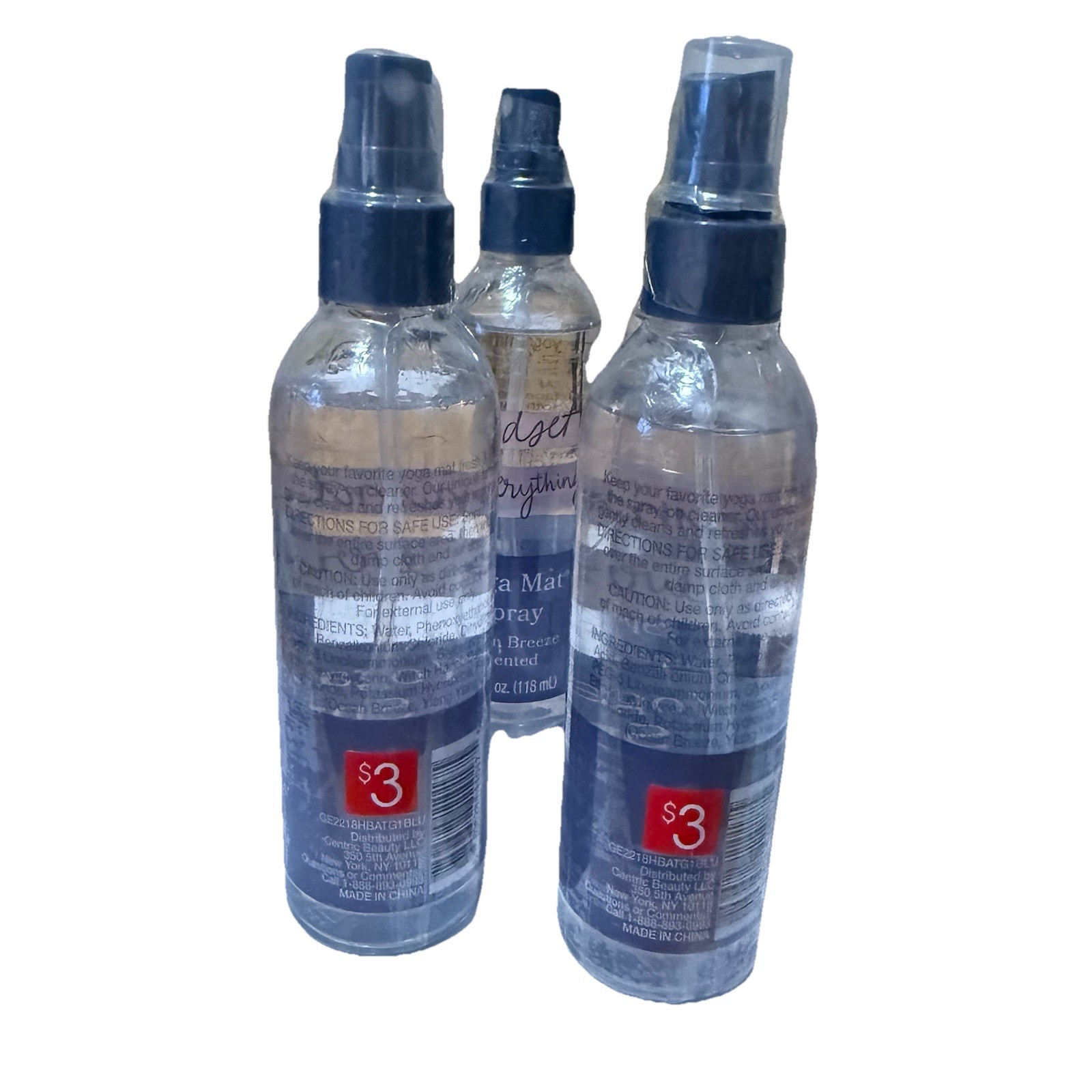 Yoga Mat spray Ocean Breeze Scented Set Of 4. Yoga Mat’s Cleaner