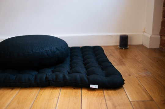 Meditation Set Zafu & Zabuton Buckwheat hulls Meditation pillow cushion Linen