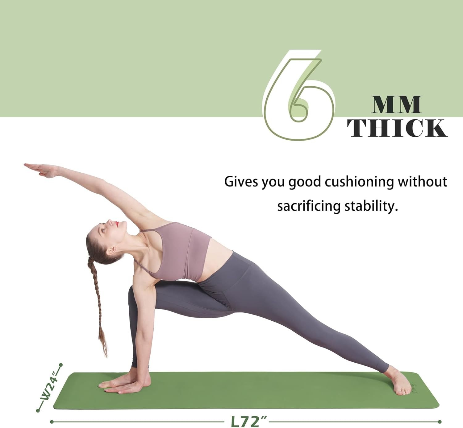 1/4&Prime; Thick Non-Slip TPE Yoga Mat with Carry Strap – Comfort Meets Durability