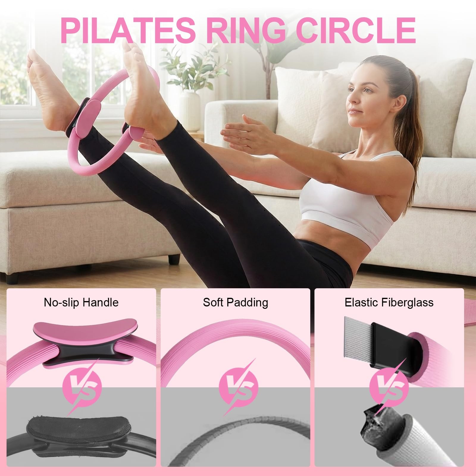 ElaraFit 13 Piece Pilates Kit for Women, Home Pilates Ring and Ball Set with …