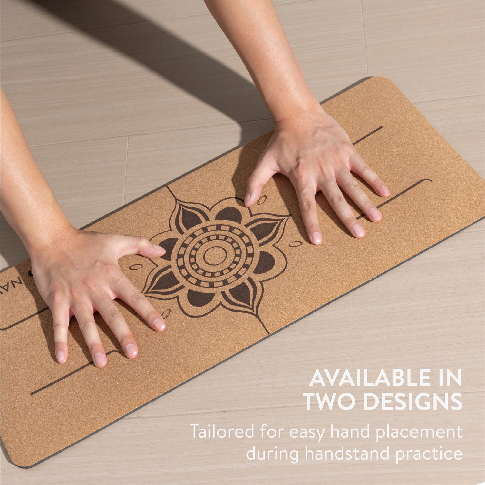 Navaris Cork Yoga Knee Pad – Non Slip for Exercise Mats – 0.2&Prime; (6mm) Extra Th…