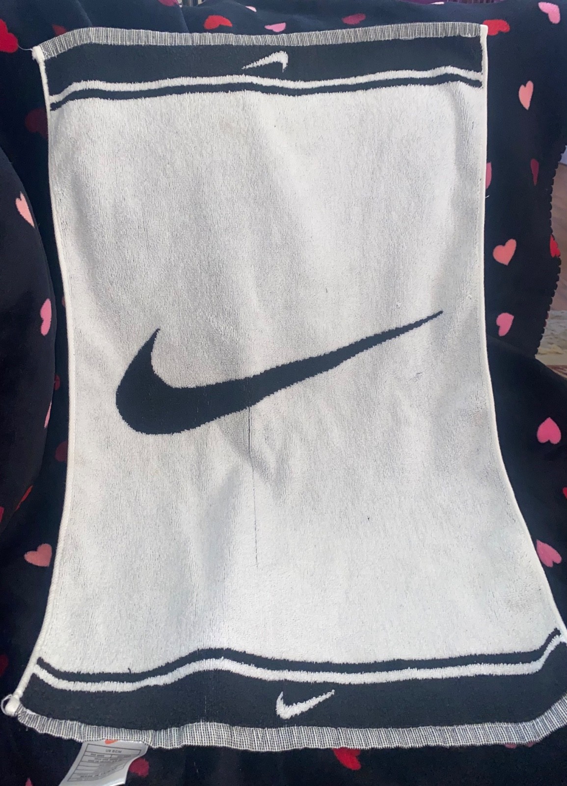 VTG Nike Sport Hand Towel White Black RARE Y2K 90s