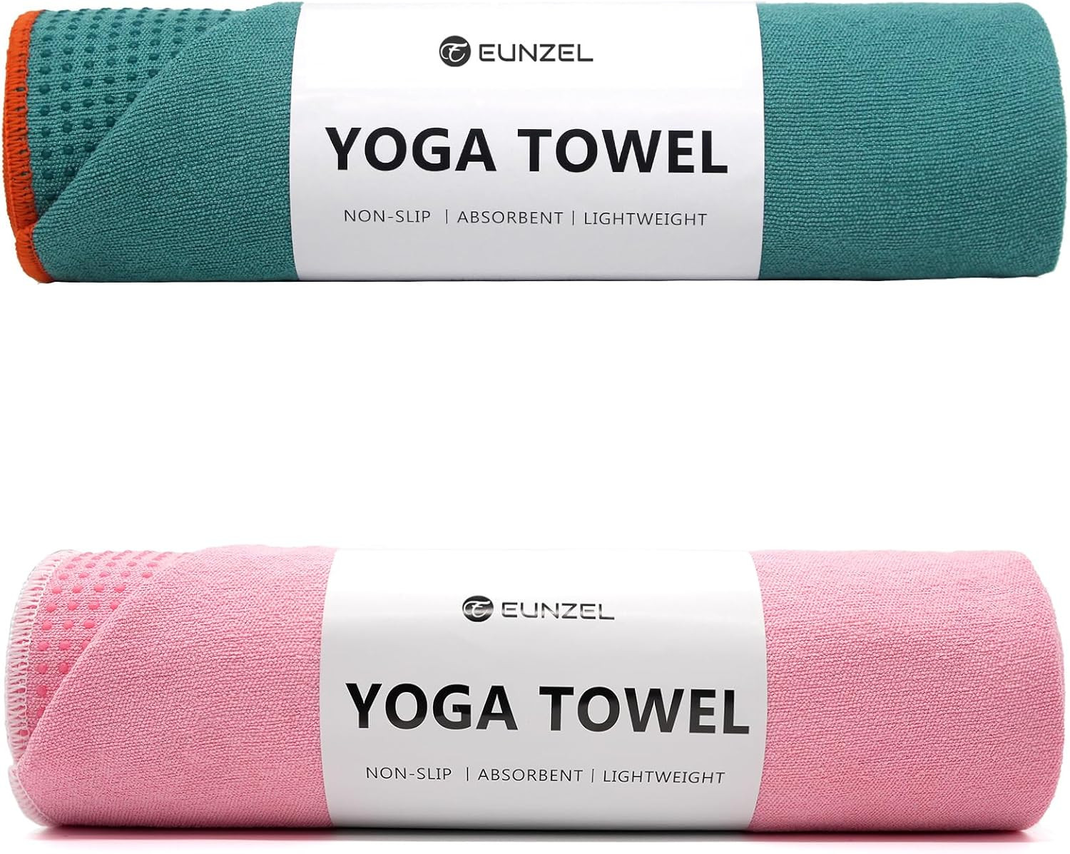 2 Pack Hot Yoga Towel with Grip Dot, Non Slip Yoga Mat Towe Sweat Absorbent Towe