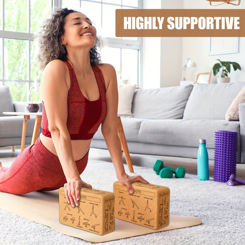 Cork Yoga Block 1 Pc Teaching Cork Block Poses Suitable for Beginners & Experts