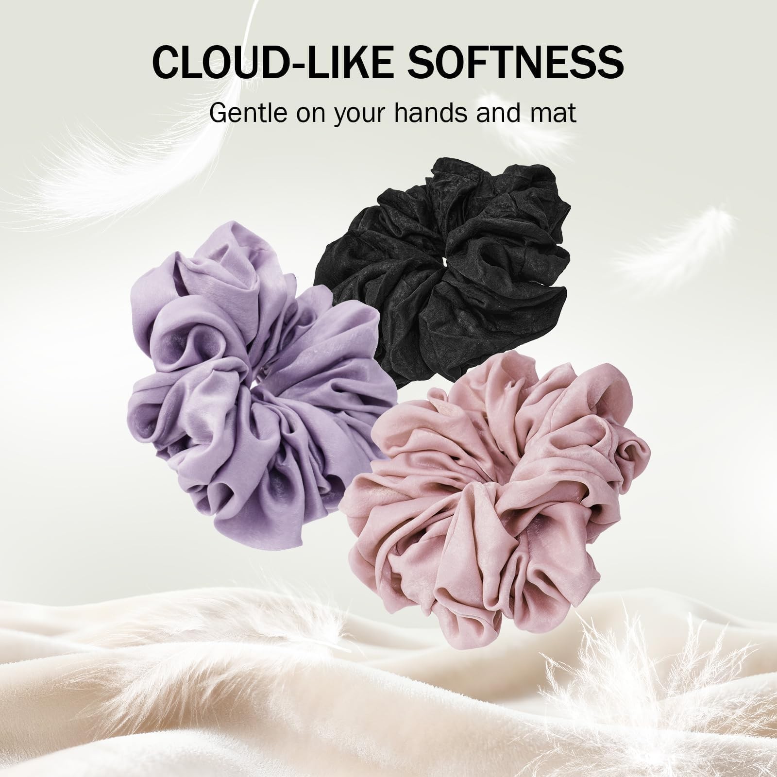 Slim Panda Yoga Mat Scrunchie,Style & Cute 8” x x 3”, Pink