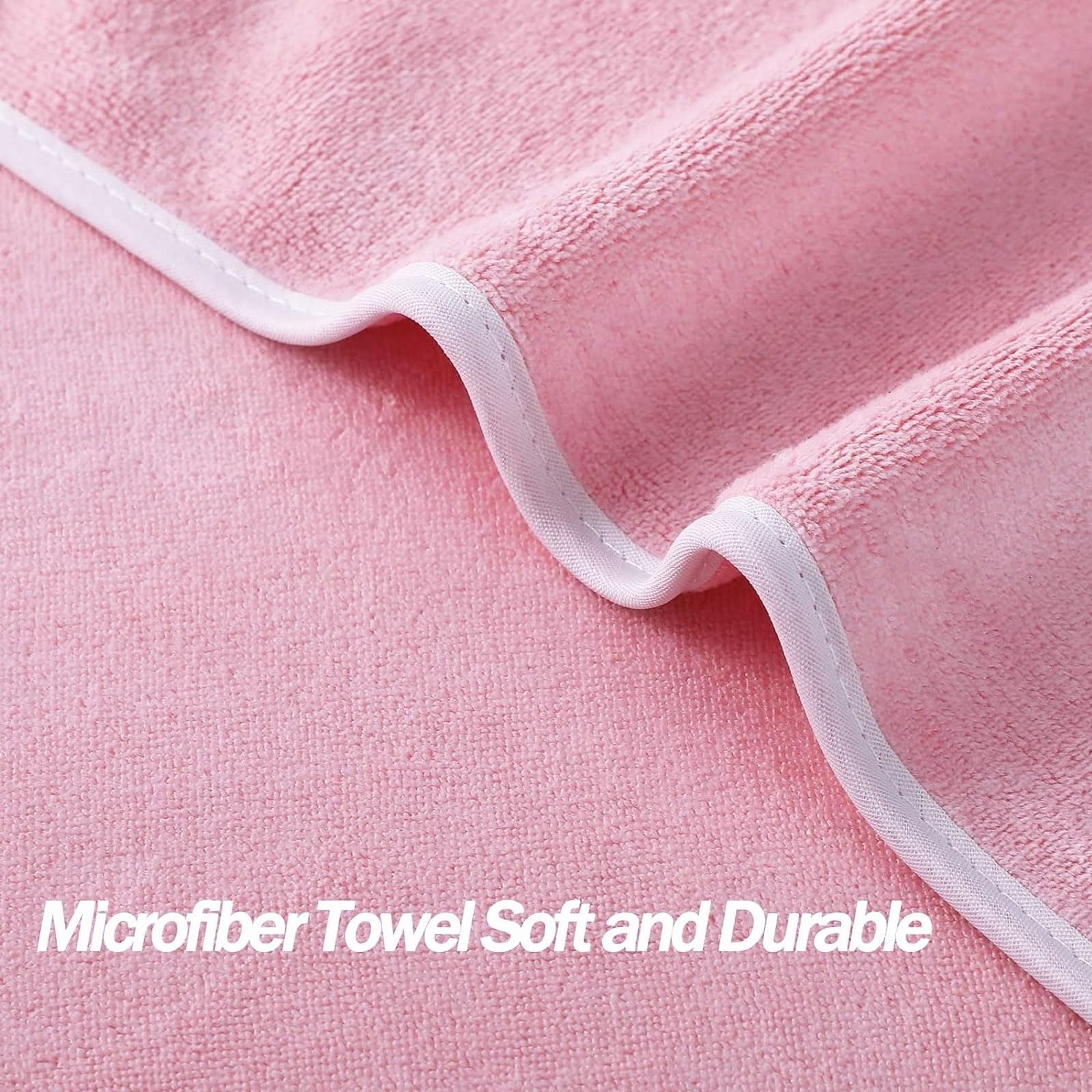 Wuwahold Microfiber Gym Towels Bigger 3P-15×31 inches, Pure Green+pink+grey