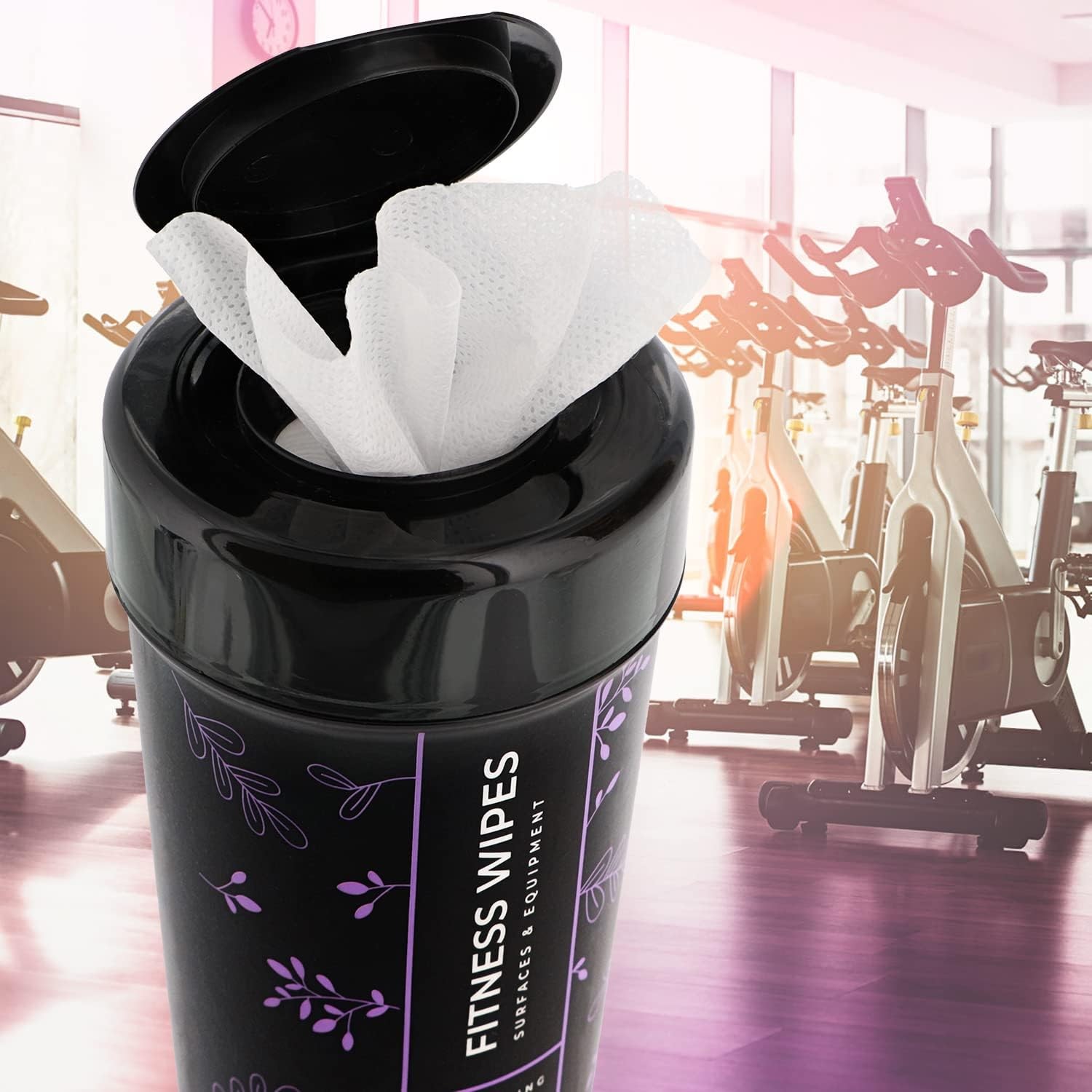 Wipex Yoga Mat Cleaner & Fitness Wipes – Natural Lavender & Vinegar Gym Equipmen