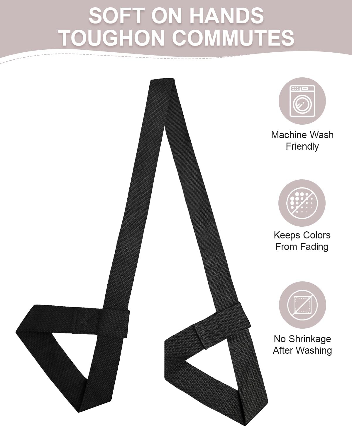 Fyroxx Yoga Mat Carrier, Premium Strap for Carrying 60*1.5 IN, Black