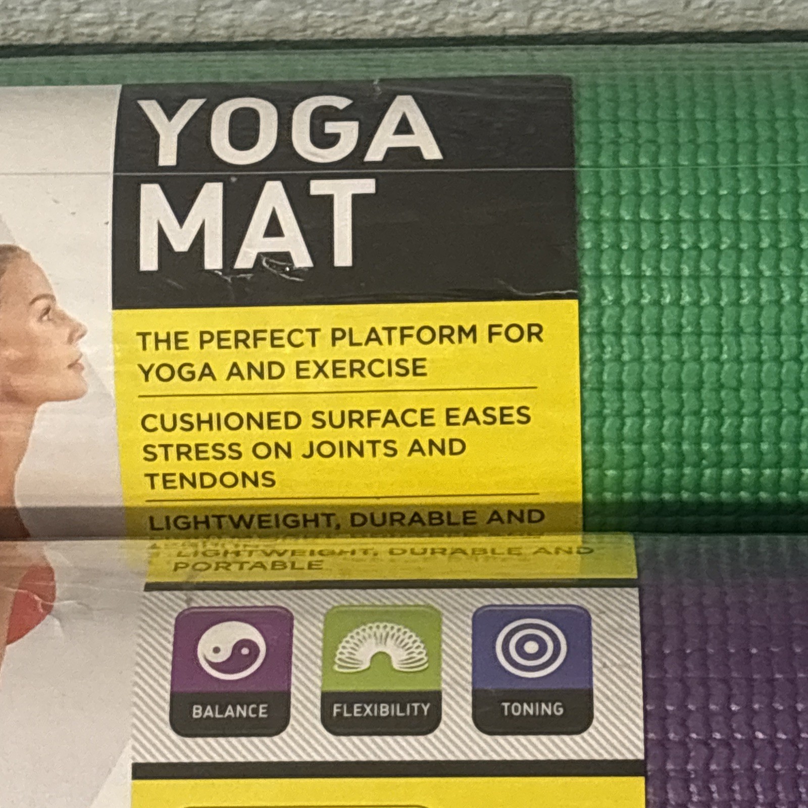 Series-8 Fitness 1/8&Prime; x 24&Prime; x 68&Prime; Yoga Mat Green or Purple NEW SEALED