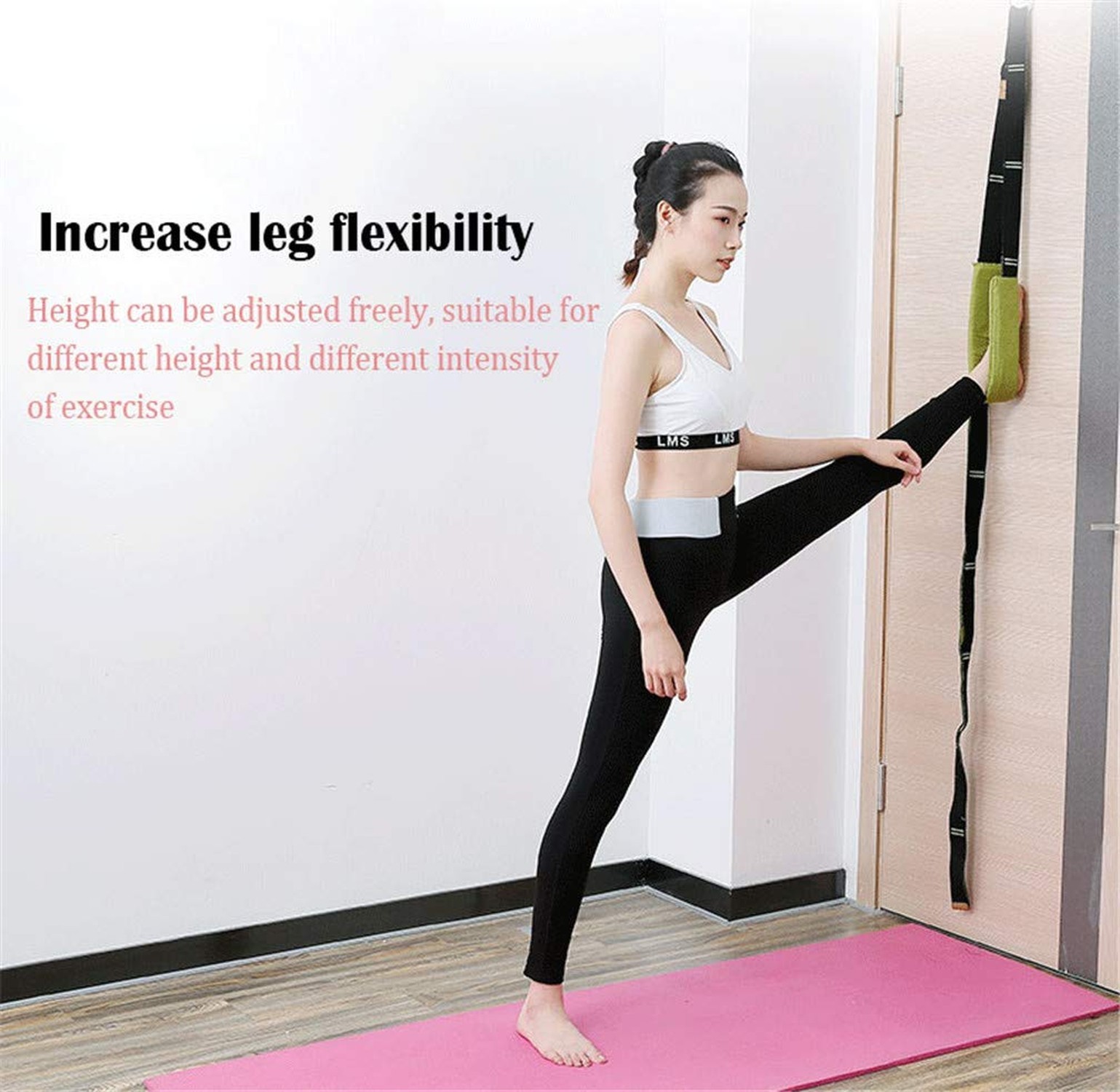 Yoga Fitness Stretching Strap, Door Flexibility Stretching Strap, Improve Leg…