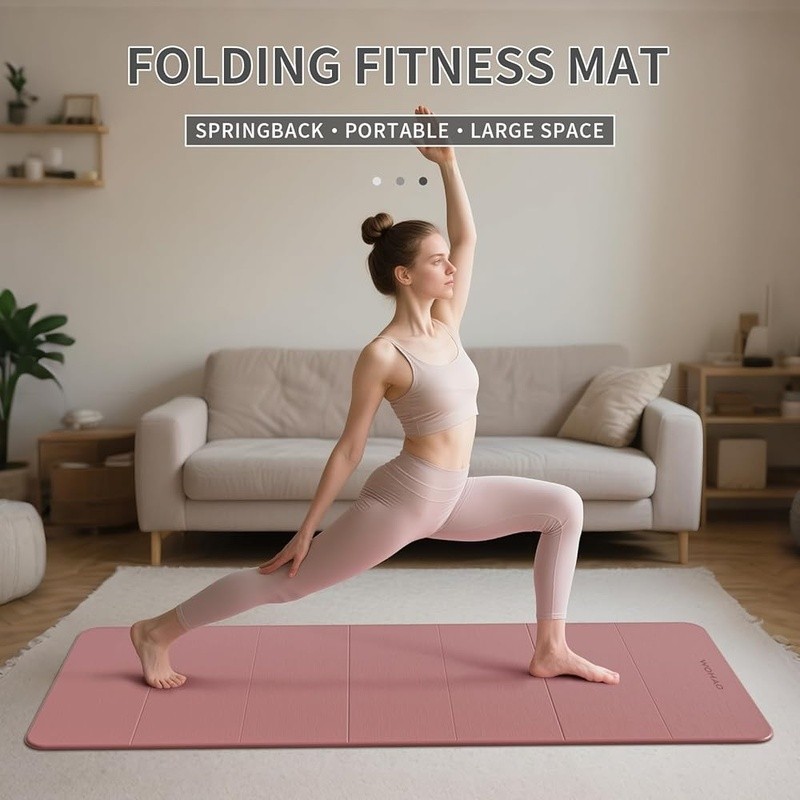 7-Fold Compact Workout Mat Non-Slip Yoga Pad TPE Material Dual-Sided Grip New